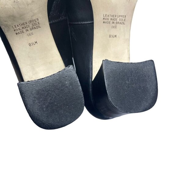 Vintage Y2K Chunky Heel Size 8.5 Maripe Black Leather Made in Brazil - Picture 13 of 13